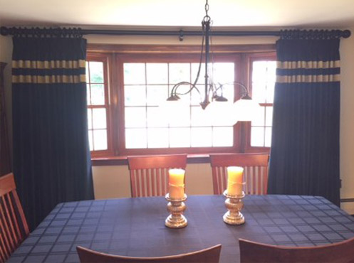 Bold Dining Room Drapes